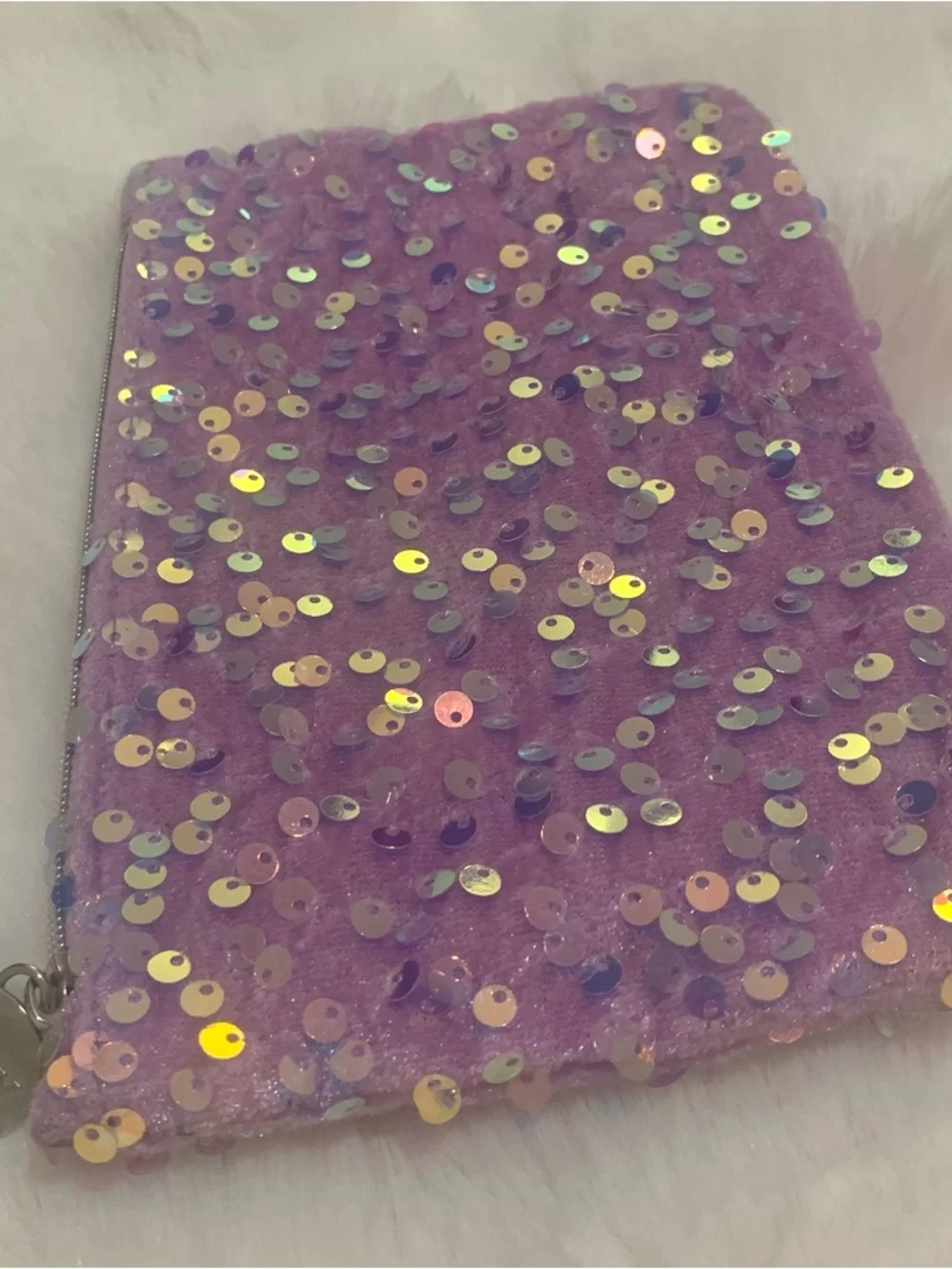 Ipsy Pink Floral Eye Print, Sequence, and Bow  Cosmetic Pouch Set - Picture 2 of 4